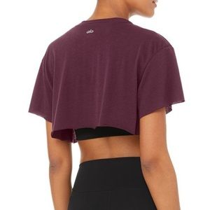 Never worn WITH TAG! ALO cropped shirt size small